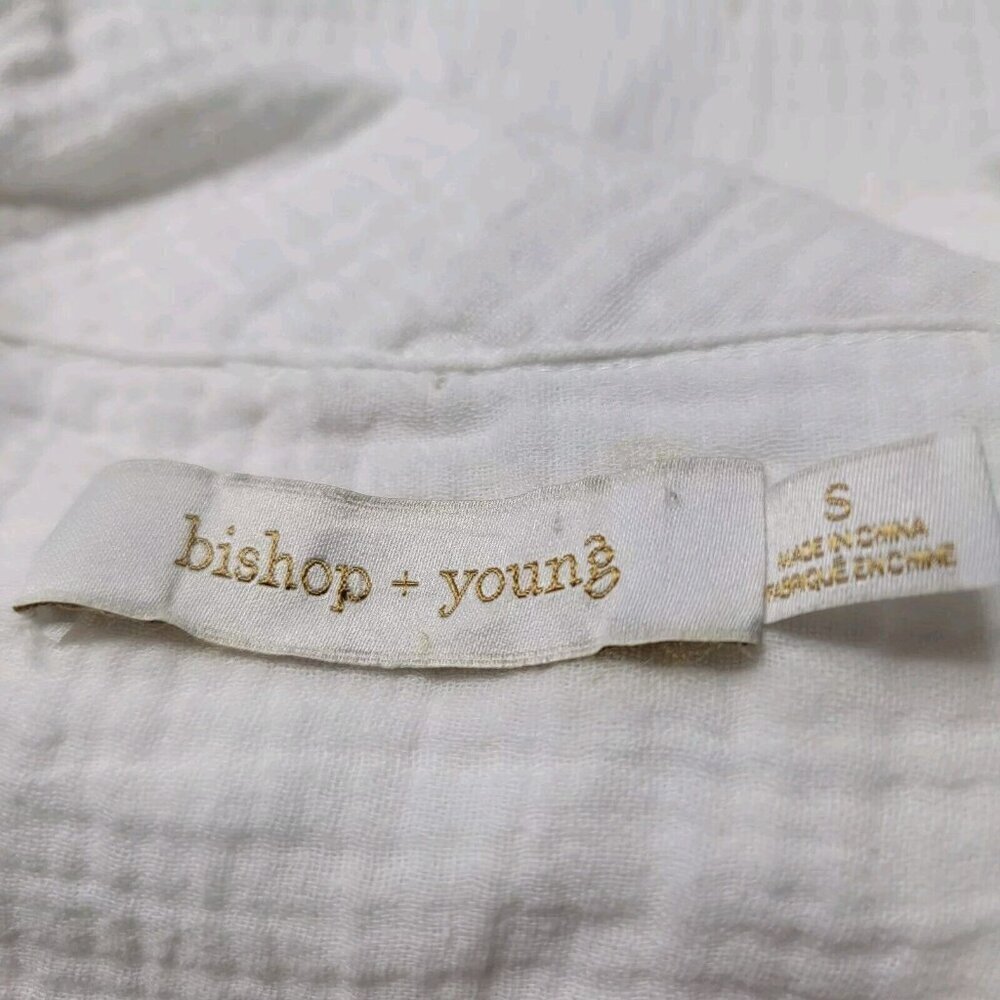 Bishop‎ Young White Gauze Short Sleeve Belted Romper Size S - Picture 6 of 10